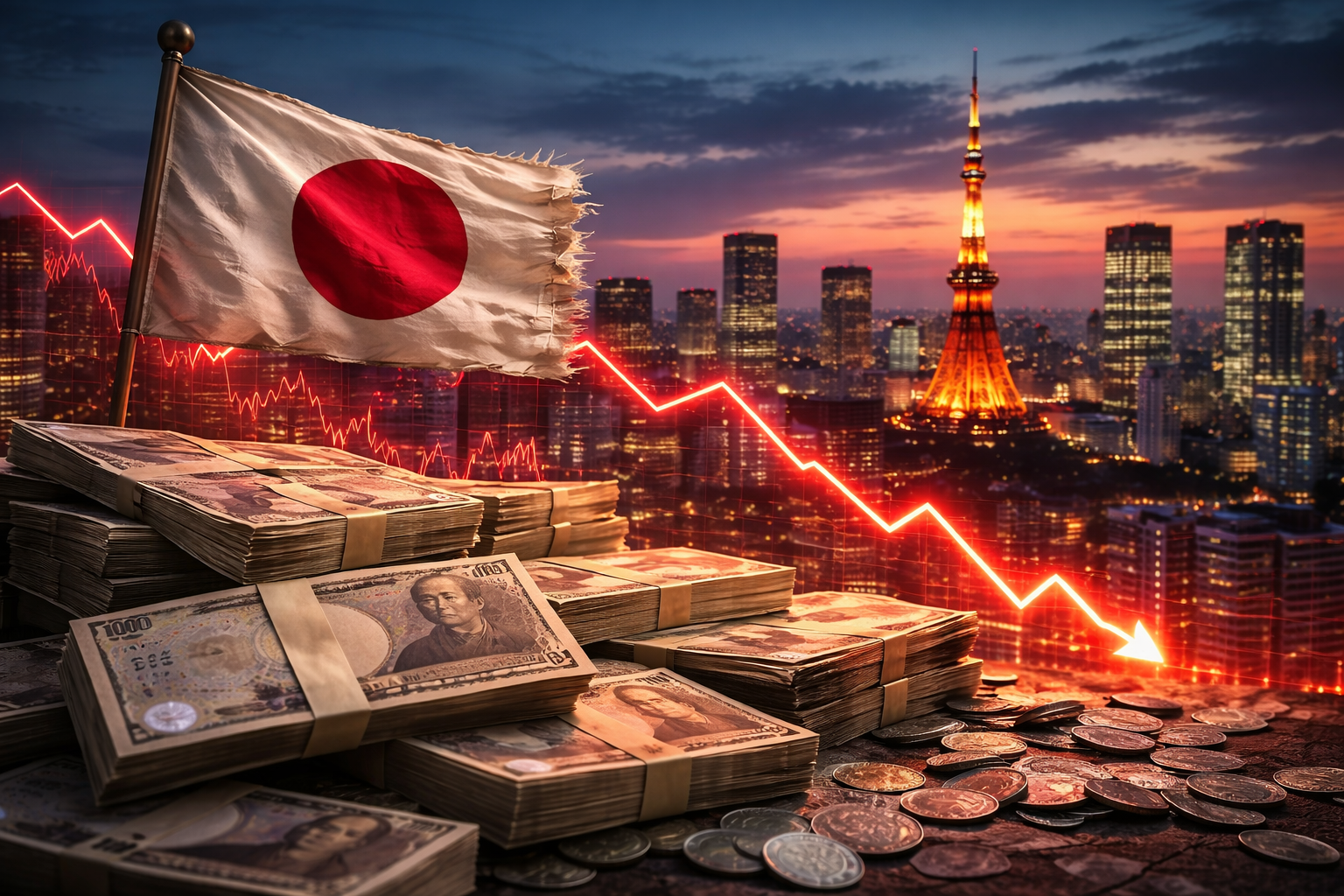 Japão à beira de uma crise financeira global