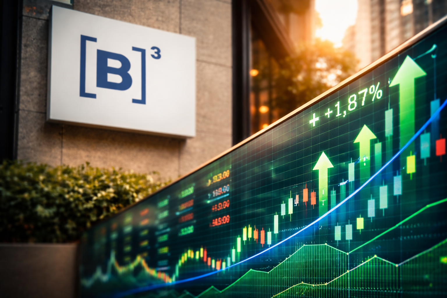 Ibovespa em 185 mil o que impulsiona a alta